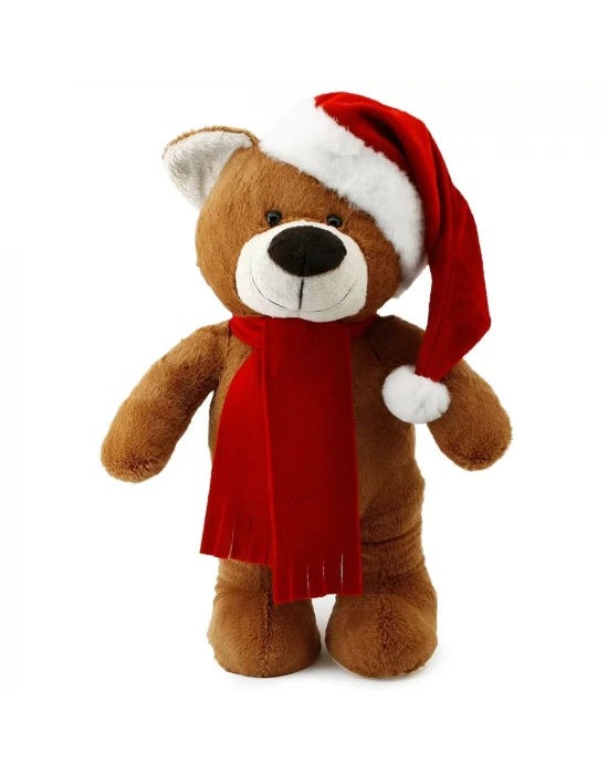 Yılbaşı Özel Noel Ayı 40 cm Kahverengi