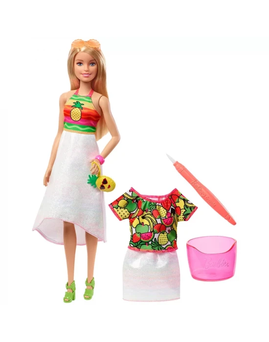 Barbie Crayola Mevyeli Tasarım Bebeği