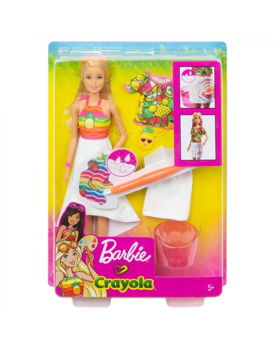 Barbie Crayola Mevyeli Tasarım Bebeği