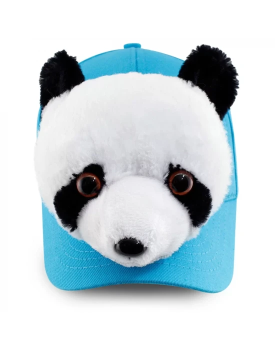 Neco Plush Panda Kep Şapka Mavi
