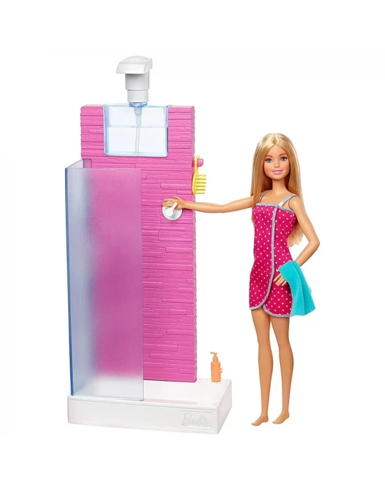 Barbie Bebek Ve Banyo Oyun Seti FXG51