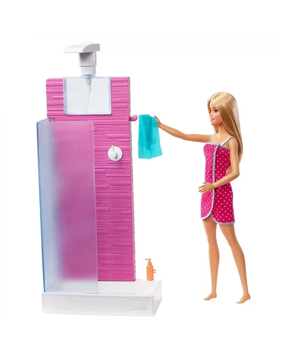 Barbie Bebek Ve Banyo Oyun Seti FXG51