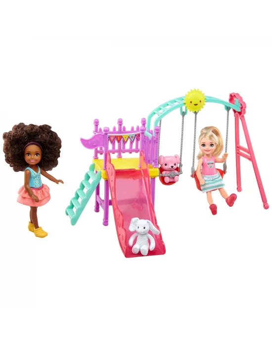 Barbie Chelsea ve Arkadaşı Oyun Parkında Oyun Seti