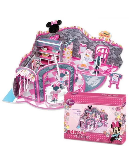 Cubic Fun 3D 65 parça Puzzle Minnie’nin Moda Dükkanı