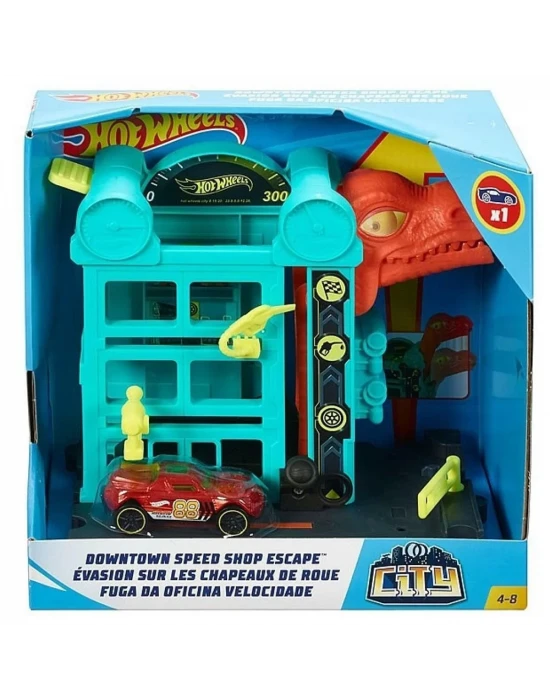 Hot Wheels Şehir Merkezi Hız Dükkanından Kaçış Oyun Seti