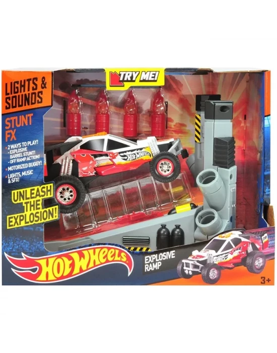 Hot Wheels Stunt FX Hareketli Sesli ve Işıklı Rampa Oyun Seti Kır