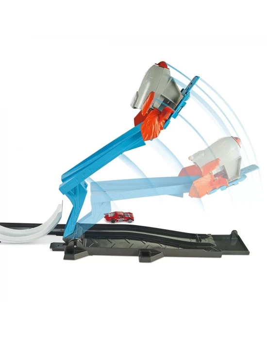 Hot Wheels Track Builder Süper Fırlatma Aksiyonu Yarış Seti