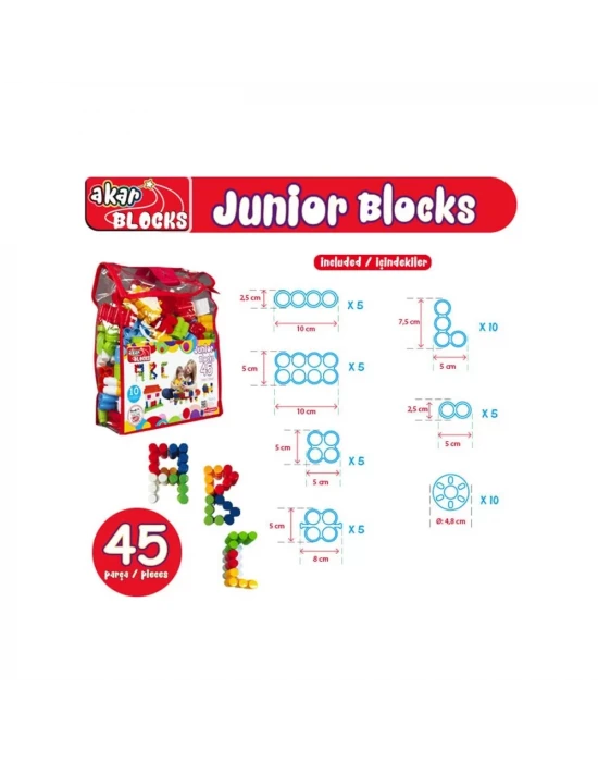 Akar Oyuncak Junior Blocks 45 Parça