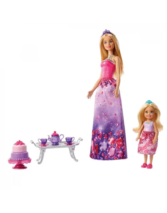 Barbie Dreamtopia Barbie ve Chelseanin Çay Partisi Oyun Seti FPL