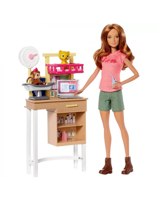Barbie Ben Büyüyünce Meslek Bebekleri Veteriner Oyun Seti