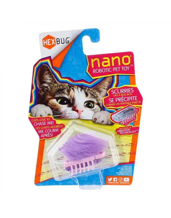 NECO TOYS Hexbug Nano Tüylü Kedi Oyuncağı - Mor