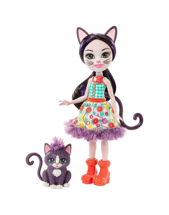 Enchantimals Popüler Karakter Bebekler - Ciesta Cat ve Climber
