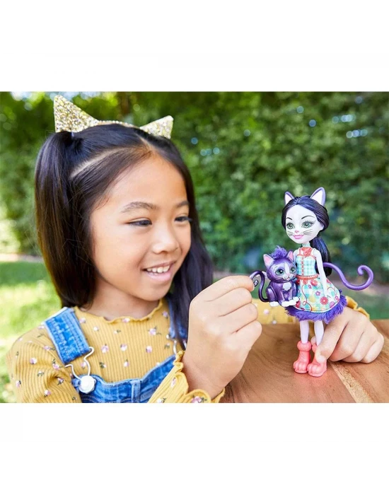 Enchantimals Popüler Karakter Bebekler - Ciesta Cat ve Climber