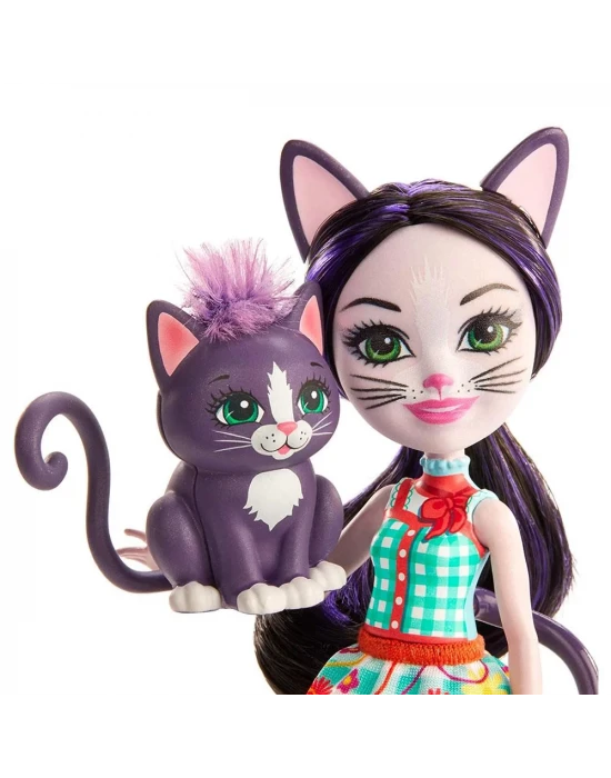 Enchantimals Popüler Karakter Bebekler - Ciesta Cat ve Climber
