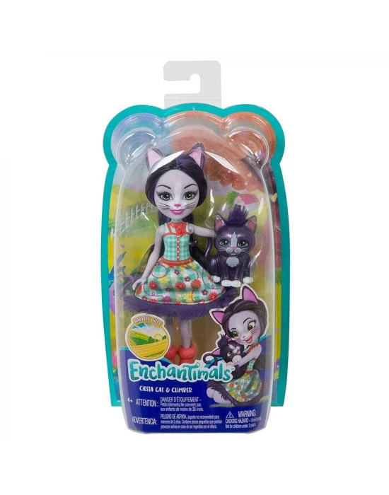 Enchantimals Popüler Karakter Bebekler - Ciesta Cat ve Climber