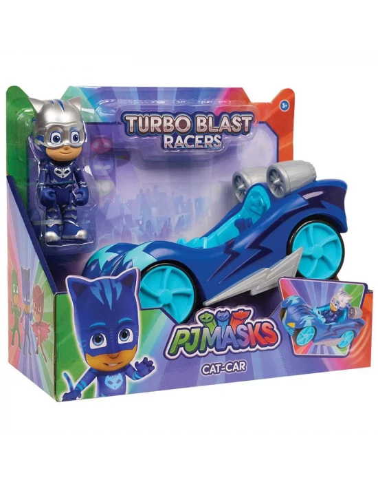 PJ Maskeliler Turbo Blast Cat Boy Figür ve Araç Seti
