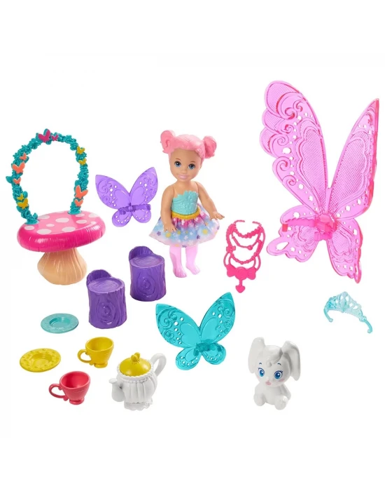 Barbie Dreamtopia Prenses Bebek ve Aksesuarları Çay Partisi Oyun
