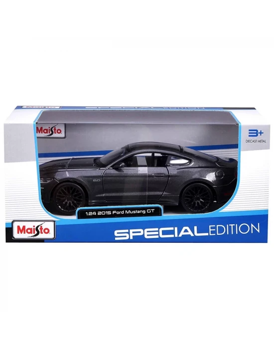 Maisto Ford Mustang GT 2015 1:24 Model Araba Gri