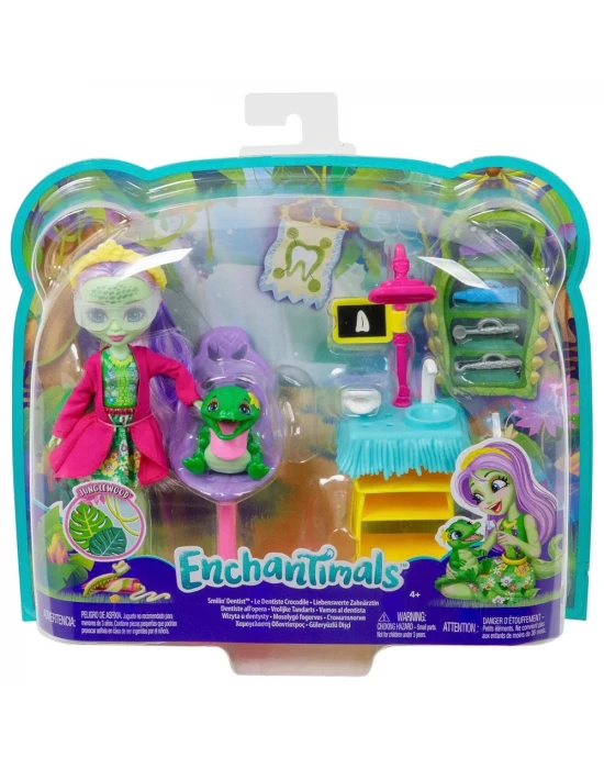 Enchantimals Andie Alligator ve Marshy Güleryüzlü Dişçi Oyun Seti