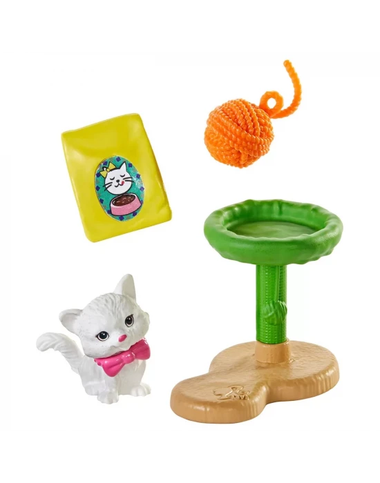 Barbienin Eğlenceli Ev Aksesuarları - Kedi Bakımı