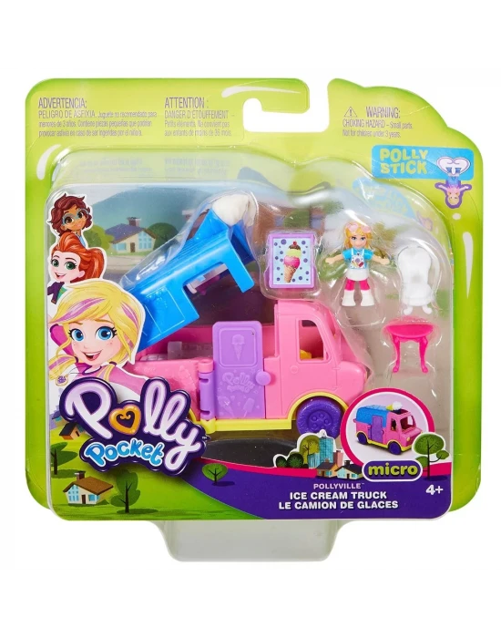 Polly Pocket Pollyville Araçları - Dondurma Kamyonu