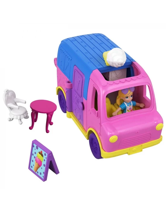 Polly Pocket Pollyville Araçları - Dondurma Kamyonu
