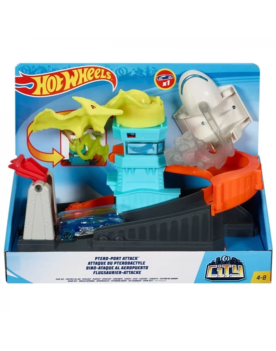Hot Wheels Şehirde Yaratık Macerası Oyun Seti Serisi - Ptero Uçuş