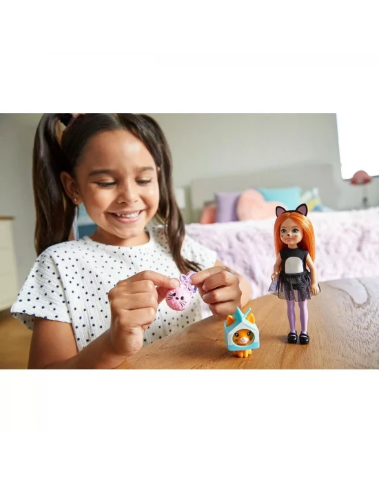 Barbie Kostümlü Chelsea ve Hayvacığı Oyun Setleri - Kedi Temalı