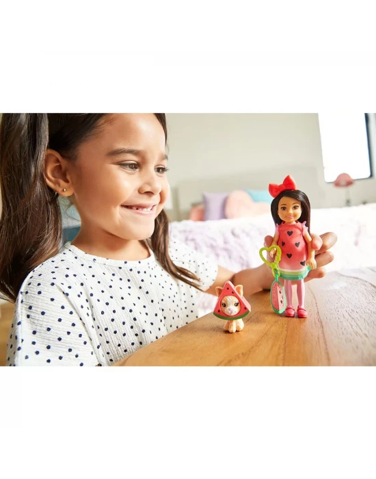 Barbie Kostümlü Chelsea ve Hayvacığı Oyun Setleri - Karpuz Temalı