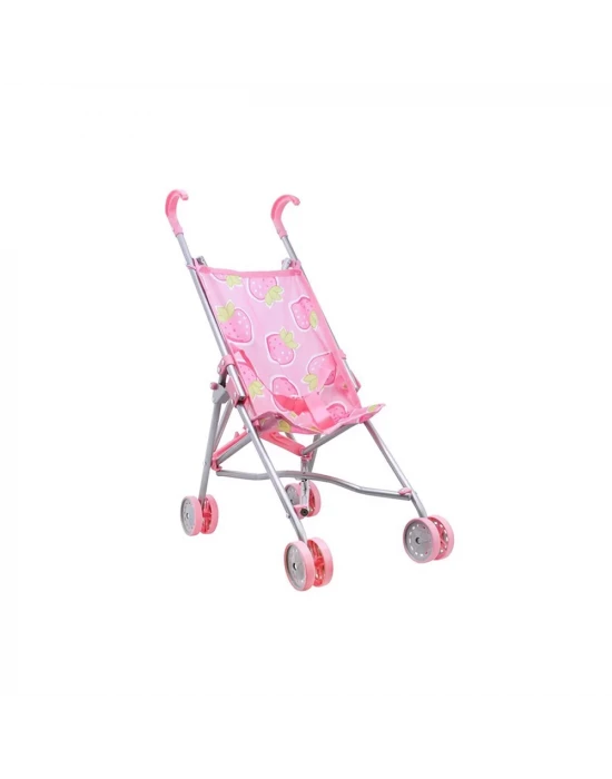 Katlanabilir Metal Puset Çilek Desenli