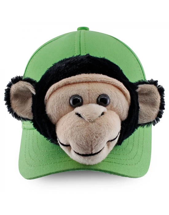 Neco Plush Maymun Kep Şapka Yeşil