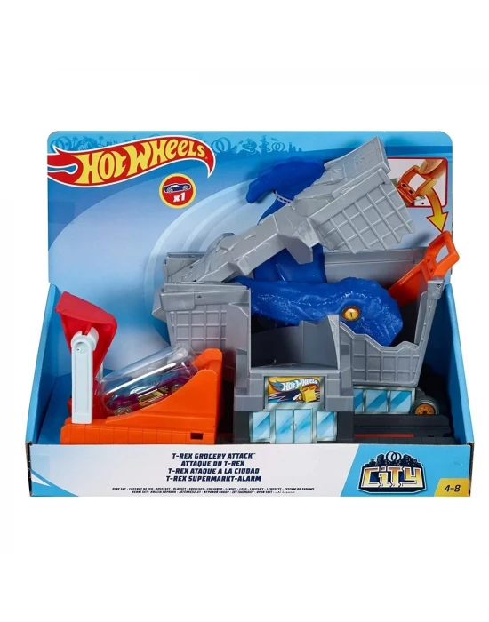 Hot Wheels Şehirde Yaratık Macerasi T-Rex Gizli Saldırı GBF92
