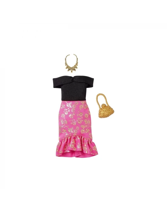 Barbie Fashions Elbiseli Aksesuar Seti FXJ09