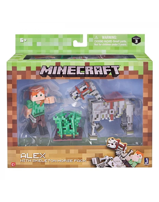 Minecraft Alex ve İskelet Atı
