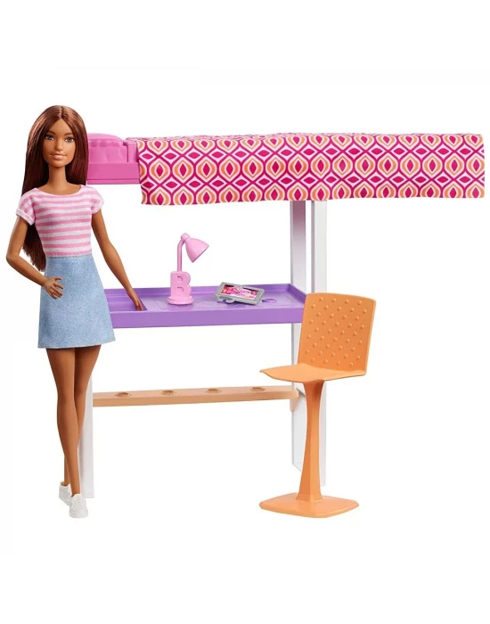 Barbie Bebek Ve Çalışma Odası Oyun Seti FXG52