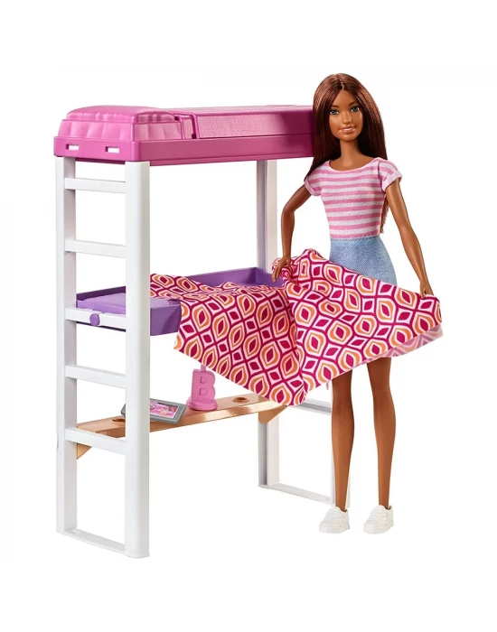Barbie Bebek Ve Çalışma Odası Oyun Seti FXG52