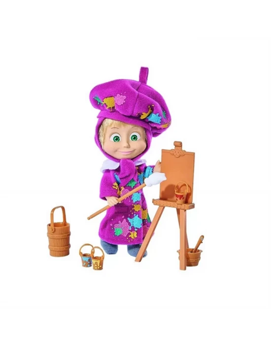Simba Ressam Maşa Bebek Set 12 cm