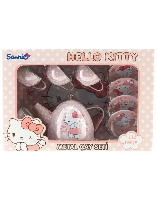 Hello Kitty Metal Çay Seti 11 Parça Model 1