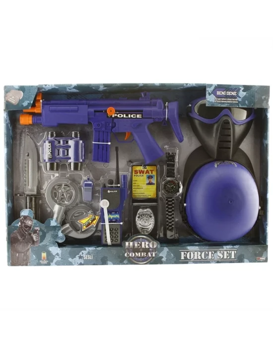 Police Force Kask Ve Ekipman Oyun Seti