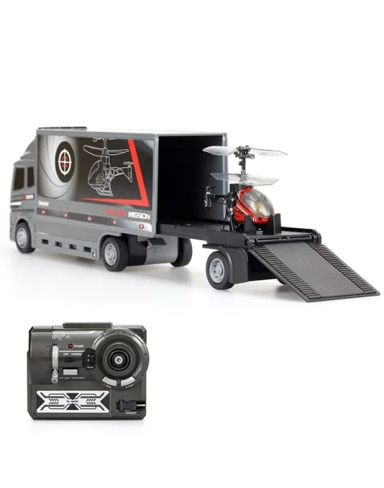 Silverlit Nano Falcon Kumandalı Helikopter ve TIR 3CH Kırmızı