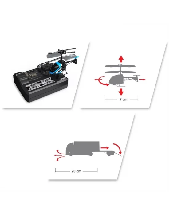 Silverlit Nano Falcon Kumandalı Helikopter ve TIR 3CH Kırmızı