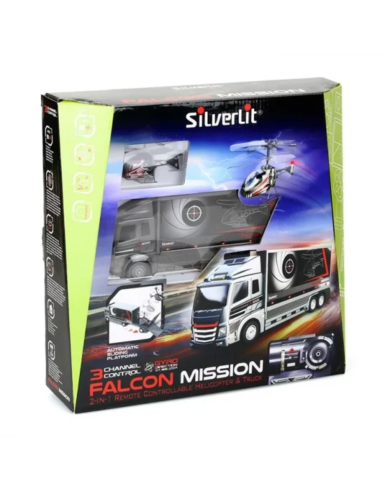 Silverlit Nano Falcon Kumandalı Helikopter ve TIR 3CH Kırmızı