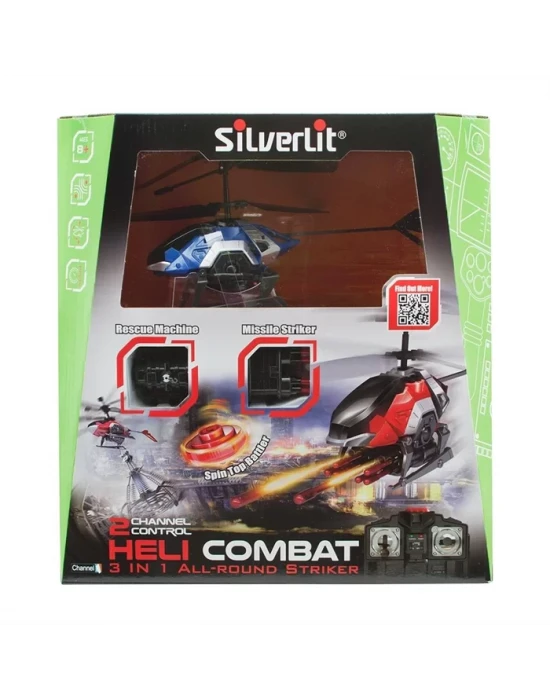 Silverlit Heli Combat Kumandalı Helikopter Mavi 2CH