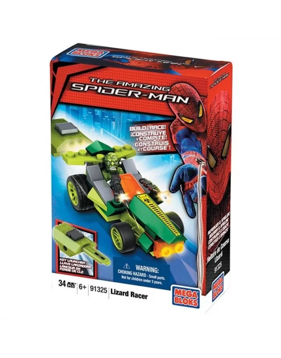 Mega Bloks The Amazing Spiderman Lizard Racer