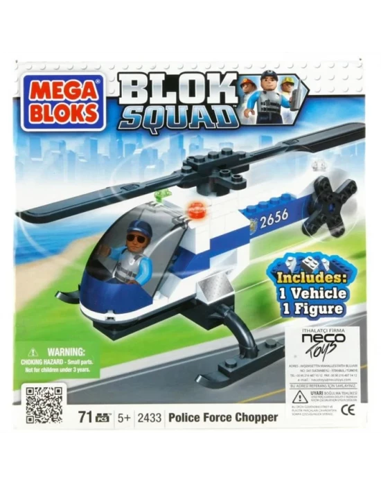Mega Bloks Blok Squad Polis Force Chopper