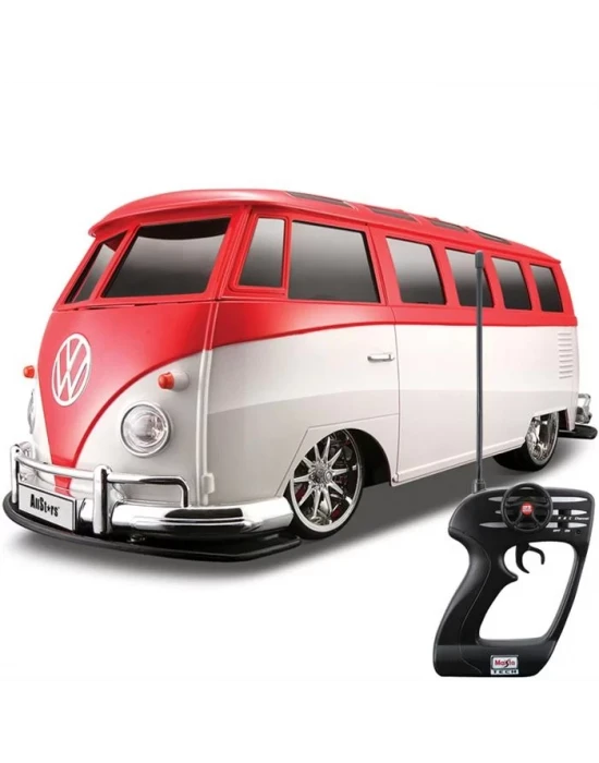 Maisto 1:10 Volkswagen Van Samba Uzaktan Kumandalı Araba Kırmızı