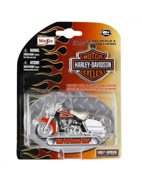 Maisto Harley Davidson 1968 Flh Electra Glide 1:24 Model Motorsik