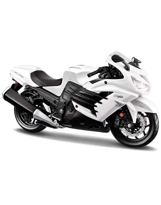Maisto 1:12 Kawasaki Ninja ZX-14 R Beyaz Model Motorsiklet
