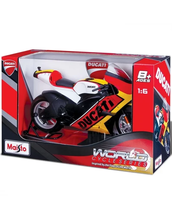 Maisto 2011 Ducati Desmosedici 1:6 Model Motorsiklet Sarı