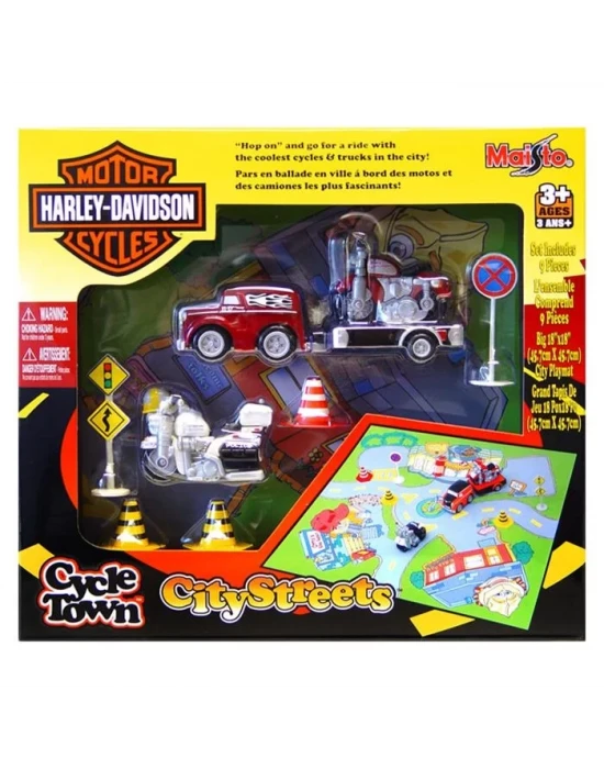 Maisto Harley-Davidson City Streets Oyun Seti Kırmızı